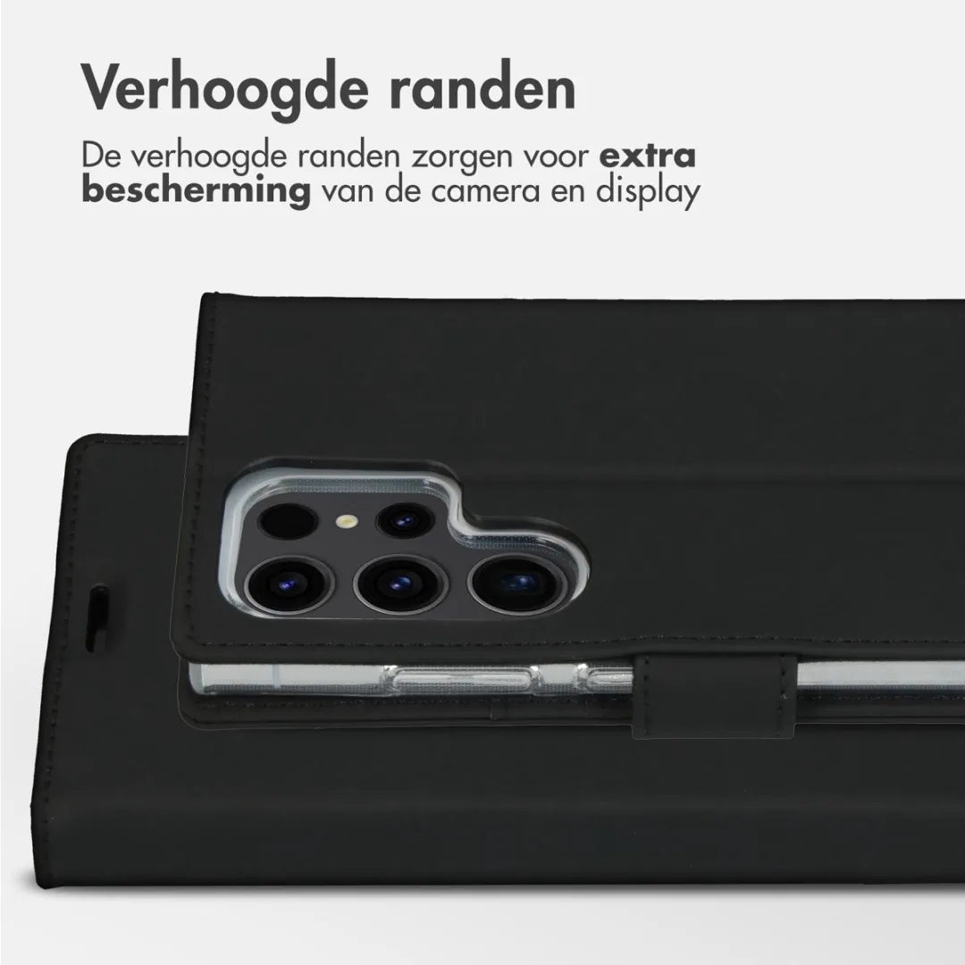 Accezz Hoesje Samsung Galaxy S24 Ultra Wallet - 3 Pasjes - Zwart