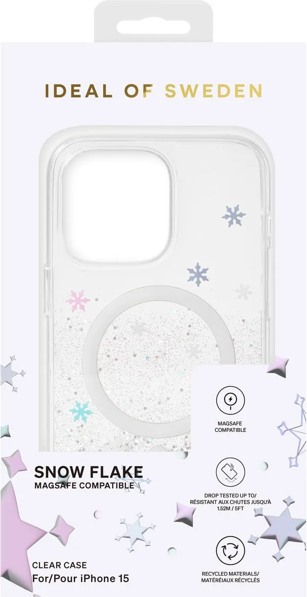 iDeal of Sweden Clear Case Limited MagSafe iPhone 13/14/15/16E - Snow Flake