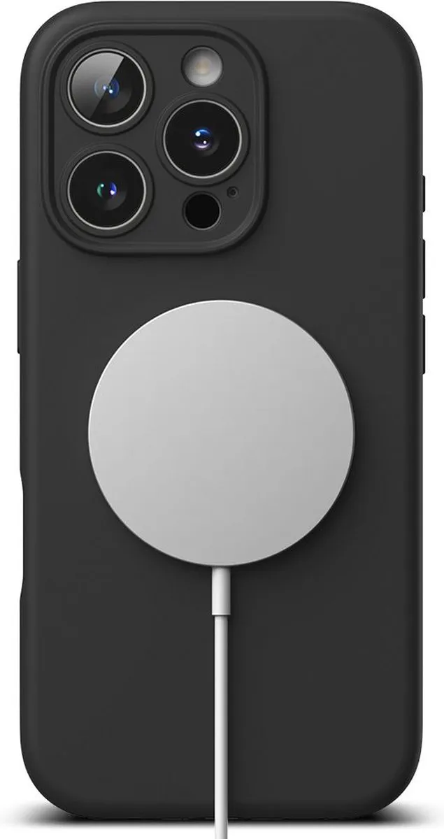 Ringke Silicone MagSafe iPhone 16 Pro Max Hoesje - Zwart