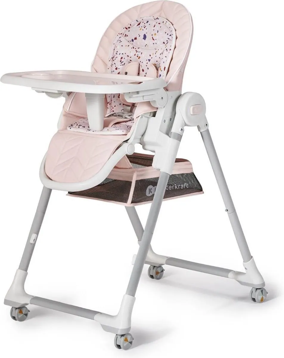 KinderKraft LASTREE 2-in-1 Wip- en Kinderstoel Roze