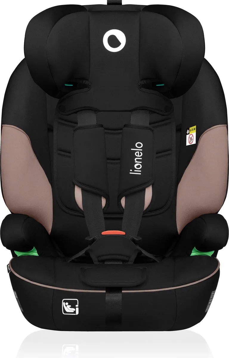 Lionelo Levi i-Size Autostoel 76-150cm - 9-36kg - Zwart/Rood