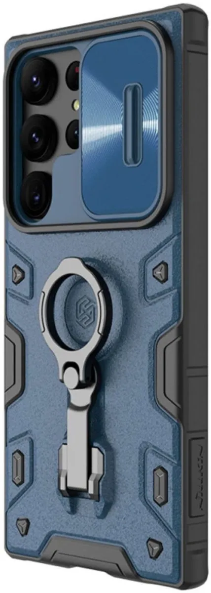 Nillkin Armor CamShield Hoesje Samsung Galaxy S23 Ultra - Blauw