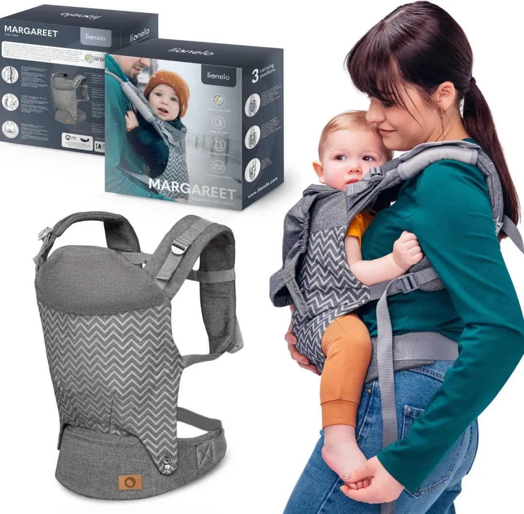 Lionelo Margareet Draagzak 3 Posities 4-20kg - Grijs