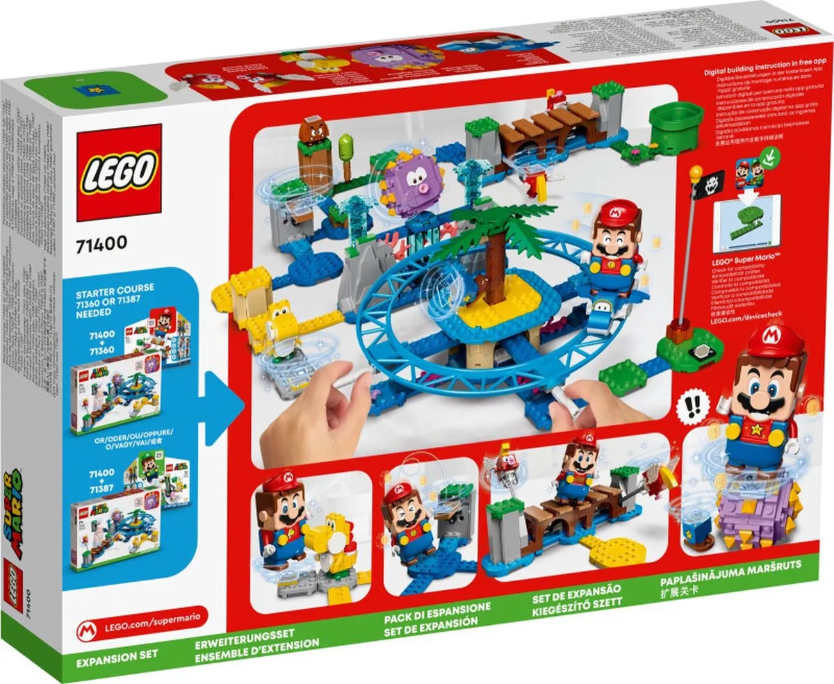 LEGO Super Mario Reuzen-Urchins Strandattractie 71400 - 536 Stukken
