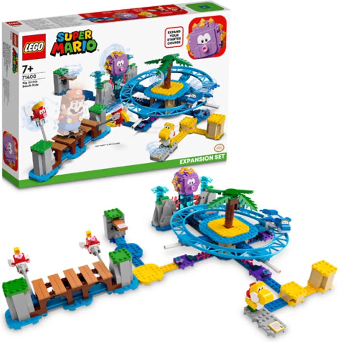 LEGO Super Mario Reuzen-Urchins Strandattractie 71400 - 536 Stukken