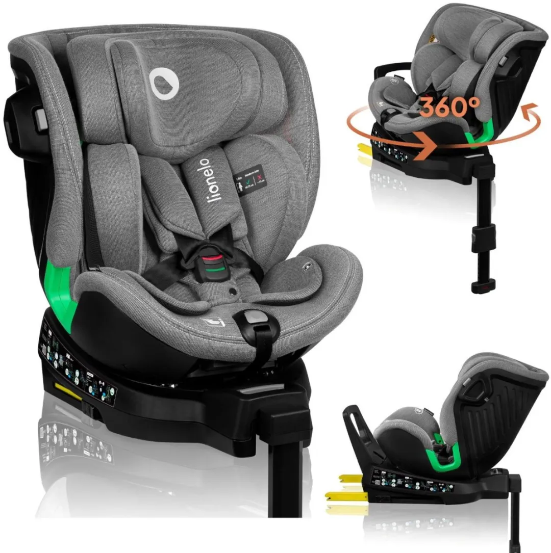Lionelo - Harmony i-Size - autostoel - 360' draaibare basis - brede zitting - Achterwaarts gericht tot 105 cm (18 kg)