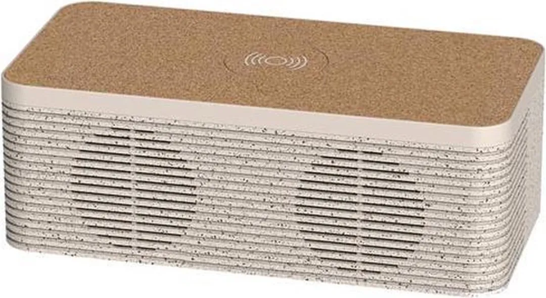 Blaupunkt Eco Speaker 17cm - Draadloos Opladen - Hout/Wit