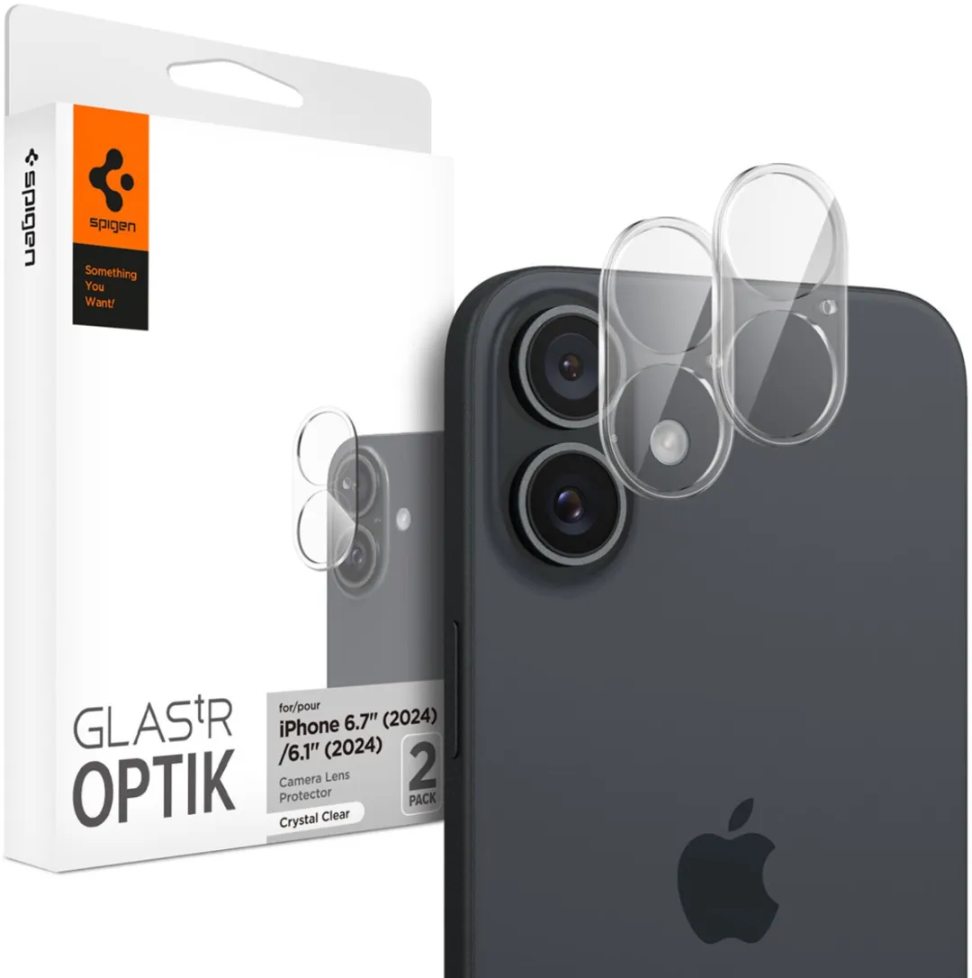 Spigen AGL07923 Camera Lens Protector - 9H Glas - 2 Stuks