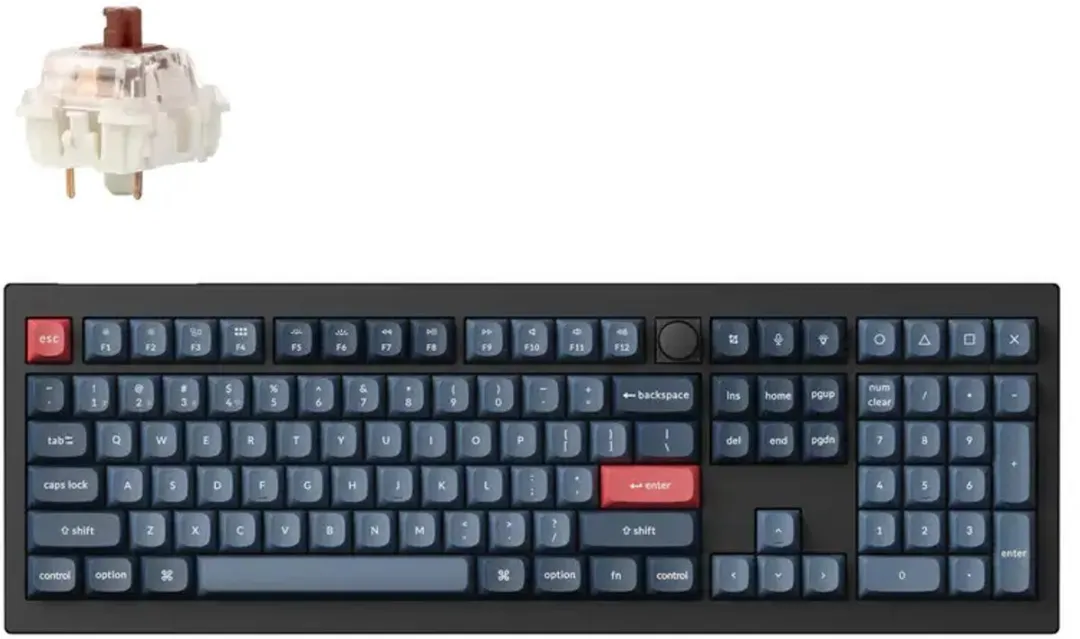 Keychron V6Max V6M-D3 Toetsenbord - Brown Switch - Zwart