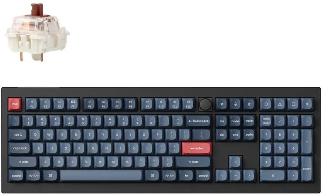 Keychron V6Max V6M-D3 Toetsenbord - Brown Switch - Zwart