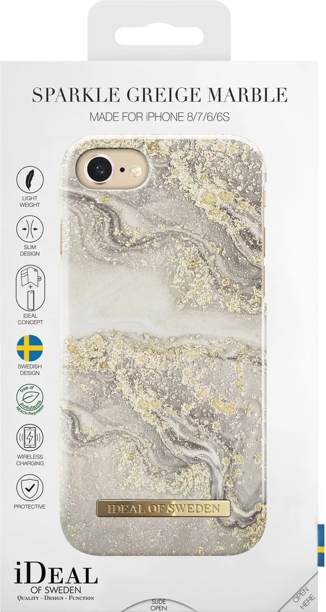 iDeal of Sweden iPhone SE2/8 Backcover - Sparkle Greige Marble