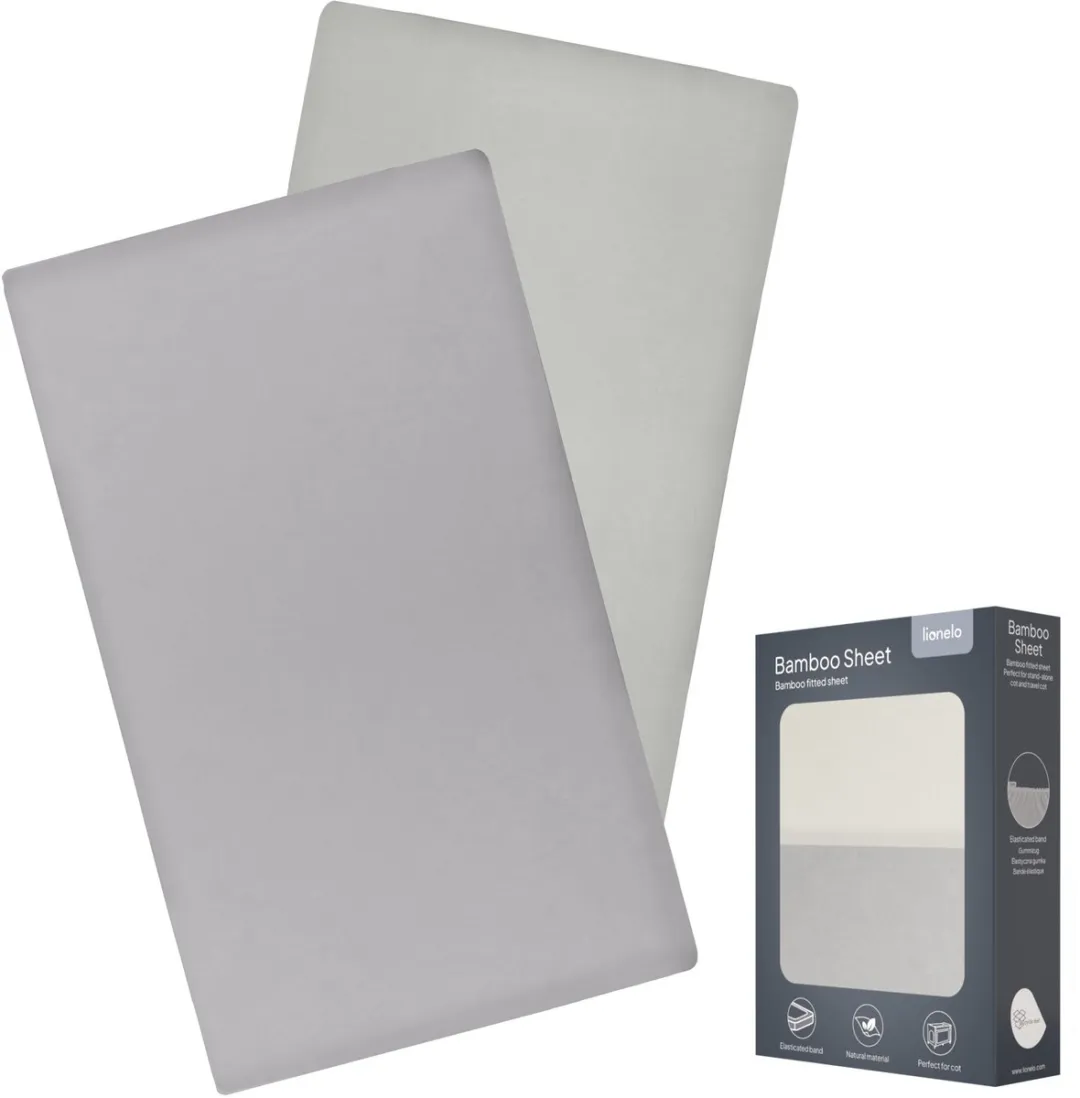 Lionelo Bamboe Lakenset 2x 118x60cm - Reisbedje - Beige