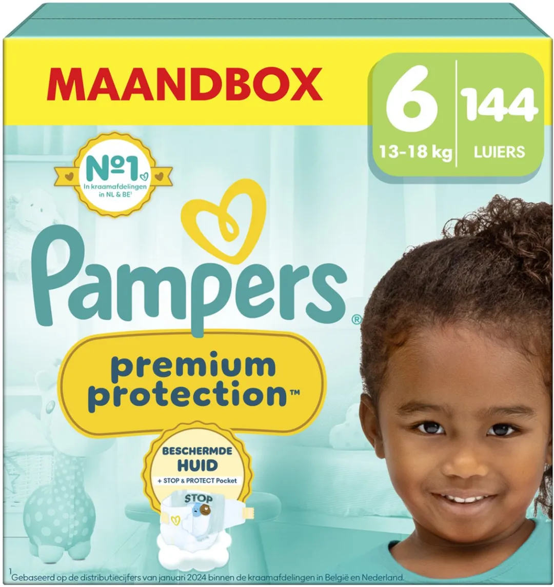 Pampers Premium Protection Maat 6 Luiers - 144 Stuks