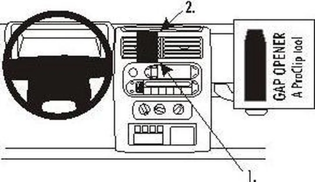 Brodit ProClip Center Mount 853223 - Jeep Wrangler 2003-2006