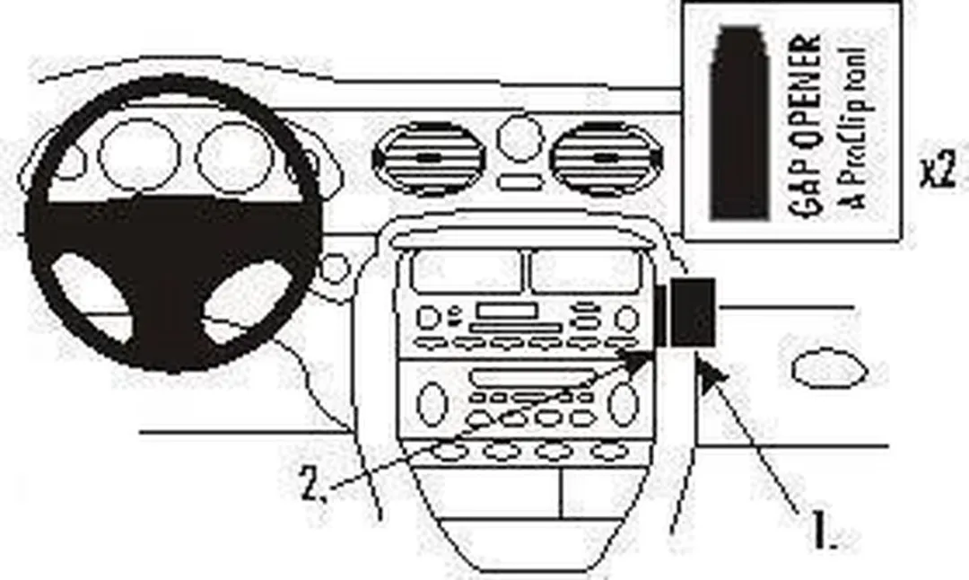Brodit ProClip MG ZT/Rover 75 Angled Mount 853424 - Zwart - afbeelding 3 van 3