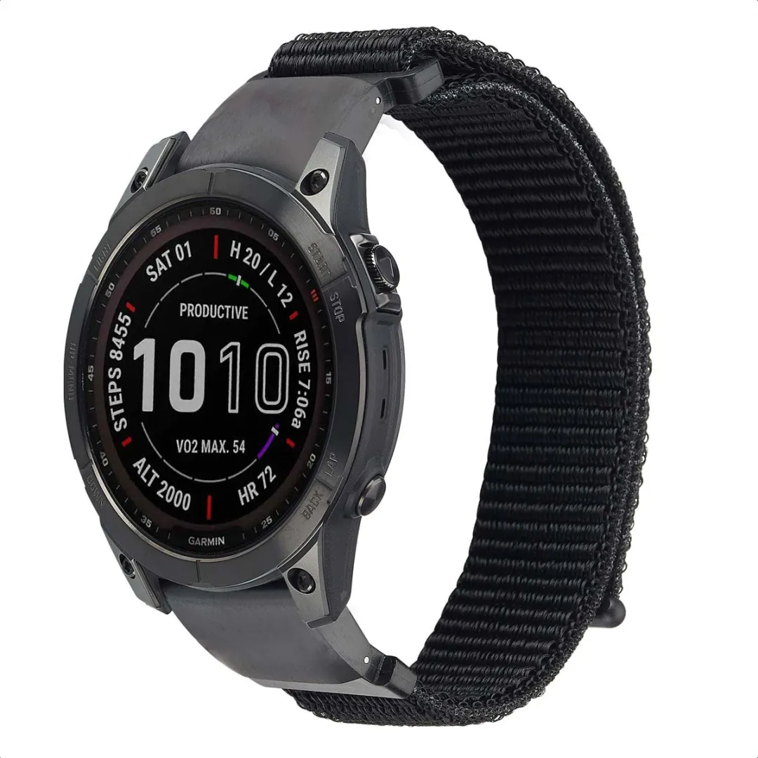 Imoshion Nylon Bandje Garmin 22mm - Zwart