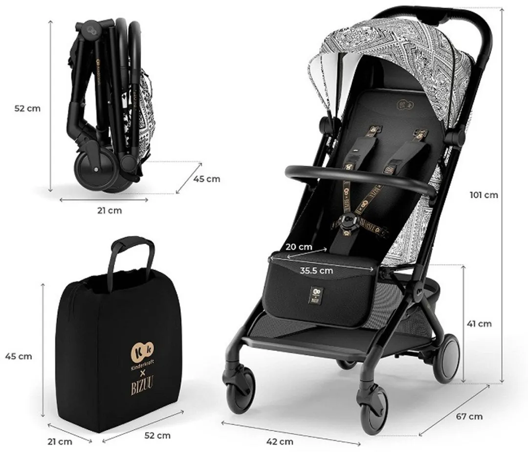 KinderKraft PILOT 2 Reisbabywagen - 8 kg - Lunar Black