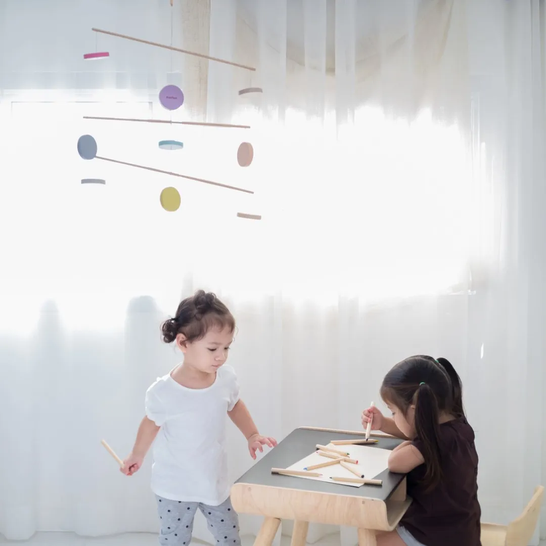 Plan Toys - babymobiel - Gekleurde Houten Cirkels