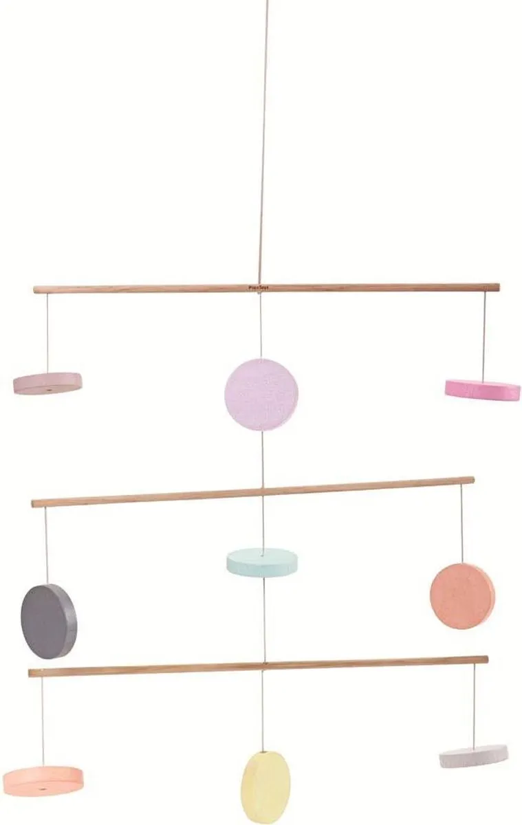 Plan Toys - babymobiel - Gekleurde Houten Cirkels
