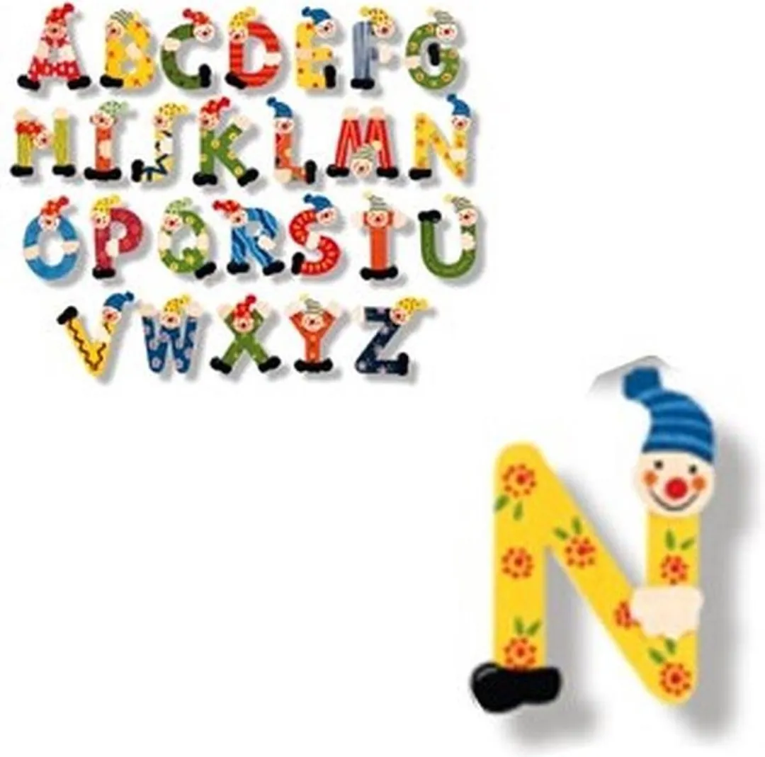 Simply For Kids Houten Naamletter Clown N - Geel