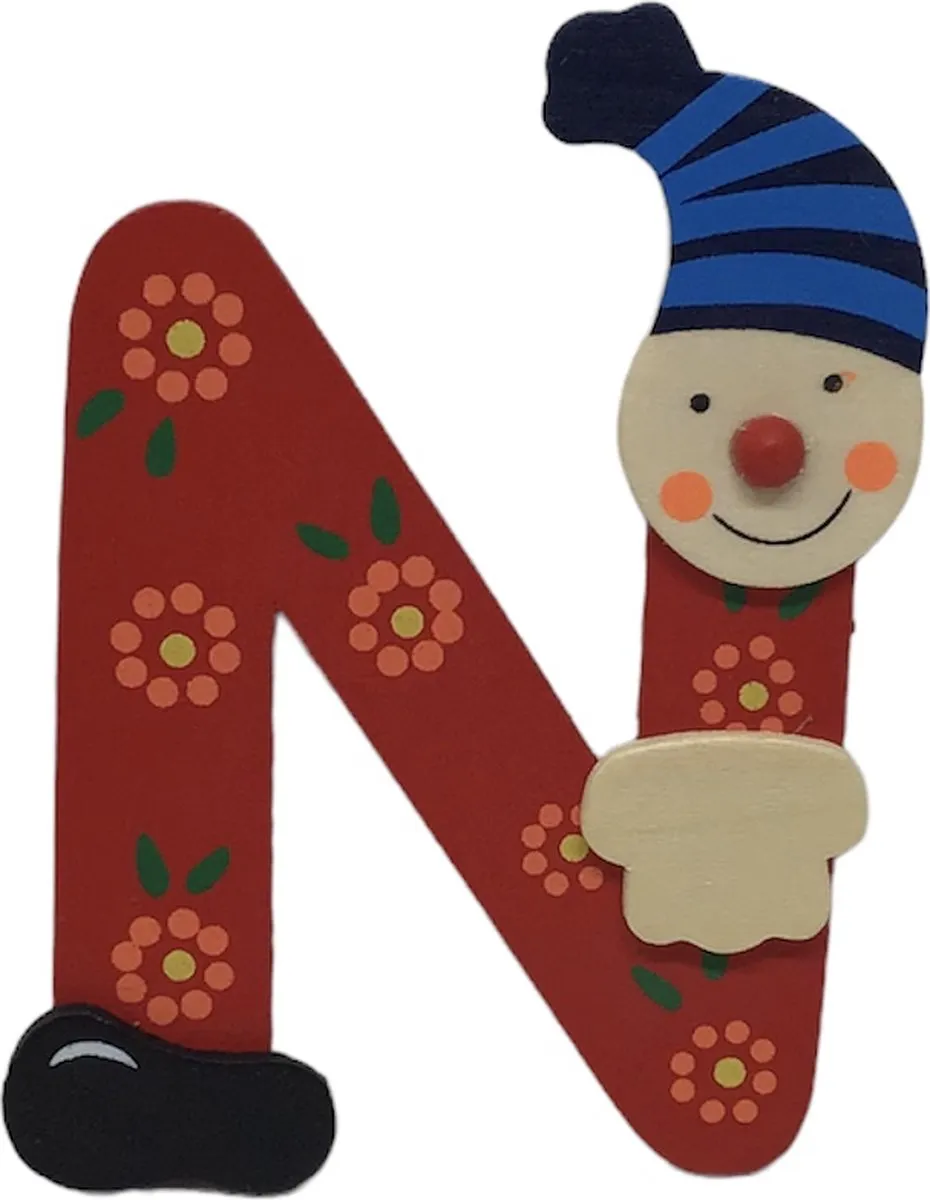 Simply For Kids Houten Naamletter Clown N