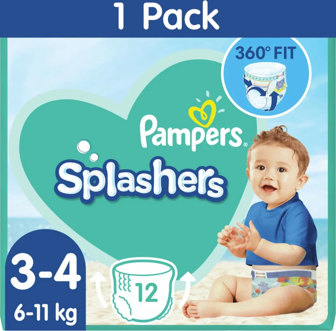 Pampers Splashers Maat 3-4 Zwemluiers - 12 Stuks