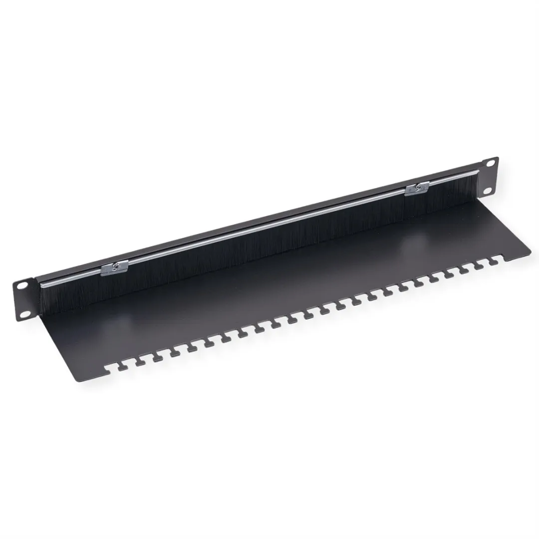 Value 19" Kabeldoorvoerstrook 1HE - zwart