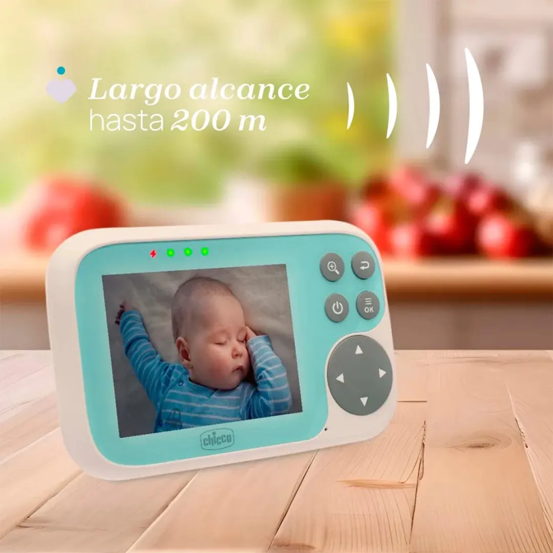 Chicco Video Start Babyfoon - 3.2" - Turquoise - afbeelding 6 van 6