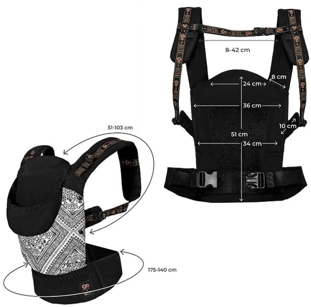 KinderKraft HUGGY Draagzak Lunar Black