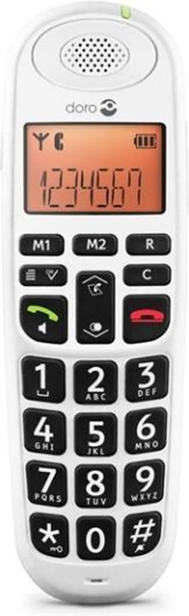Doro PhoneEasy 100W DECT Telefoon - 1 Handset - Wit