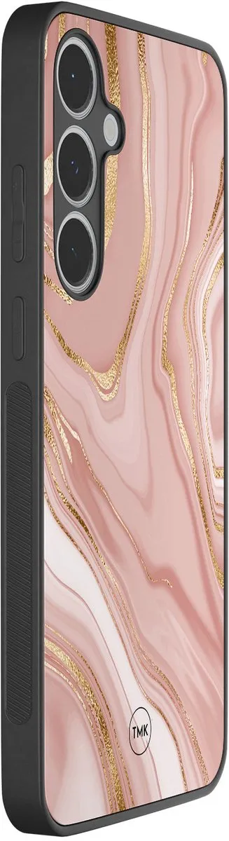 Casevibes Hoesje Samsung Galaxy S24 FE - Roze Marble - TPU