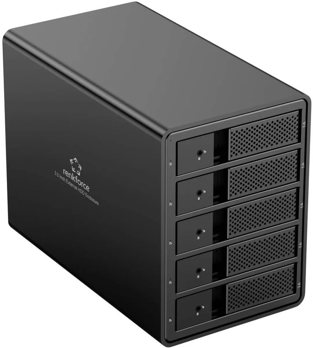Renkforce RF-6647600 5-Bay 3.5" HDD Behuizing - USB 3.0 - Zwart