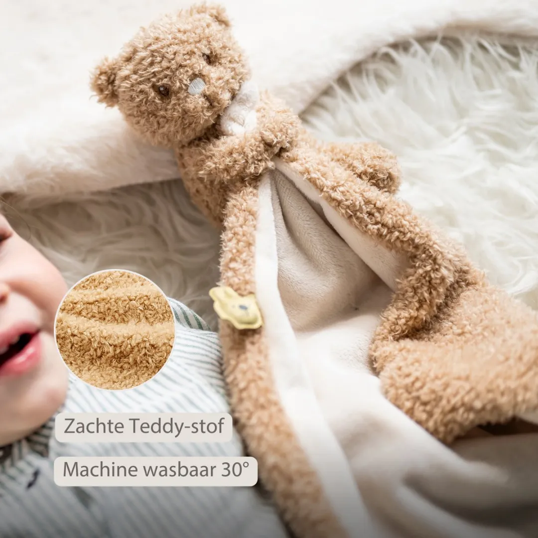 Nattou Teddy Baby Knuffeldoekje 27x27cm - Beige