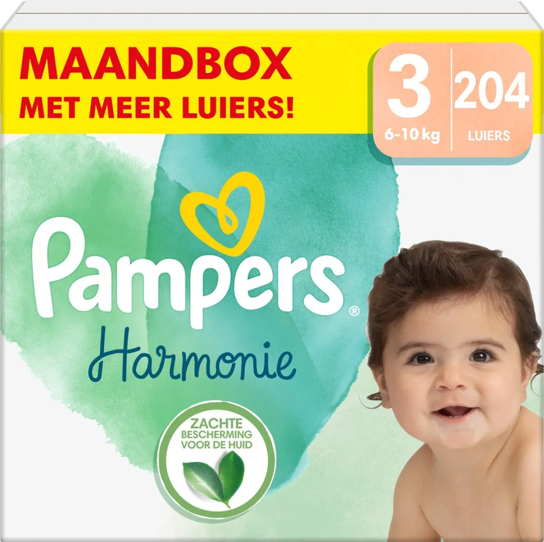 Pampers Harmonie Luiers Maat 3 204 Stuks