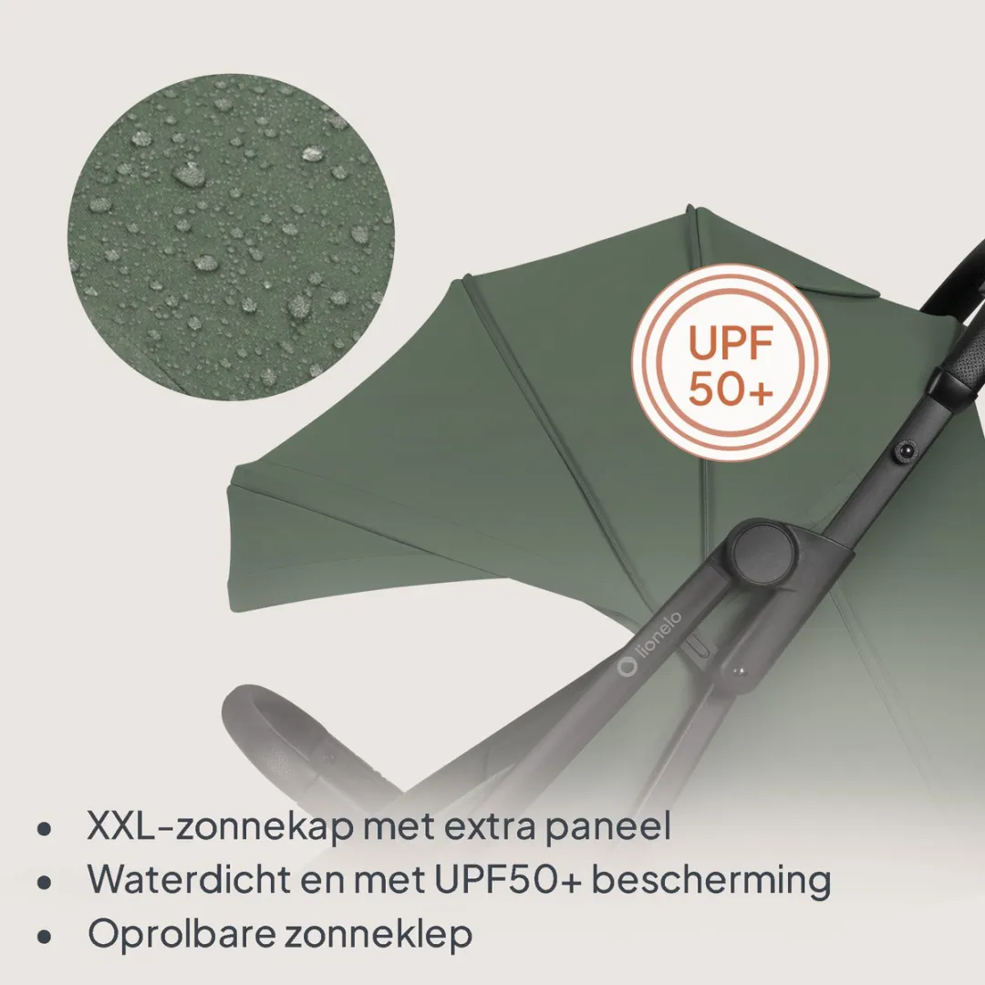 Lionelo Tansi Buggy Groen - Inklapbaar 3-Stand Rugleuning