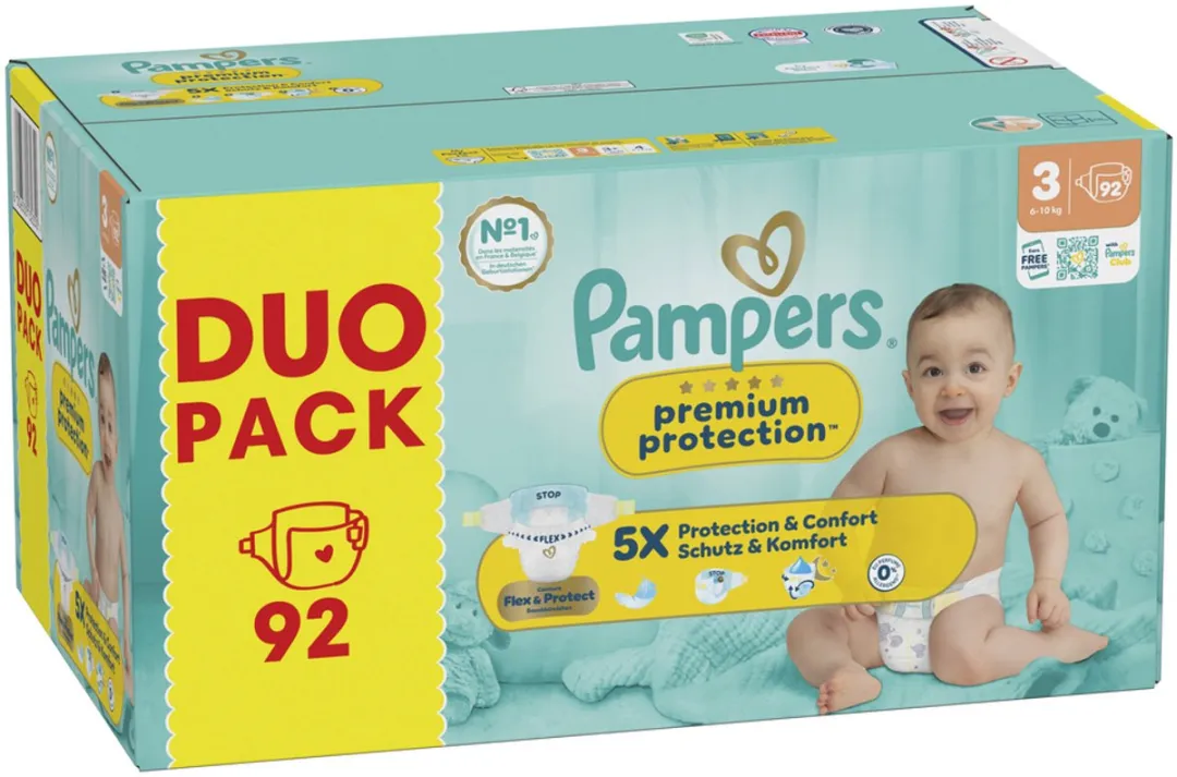 Pampers Premium Protection Maat 3 Luiers - 92 Stuks