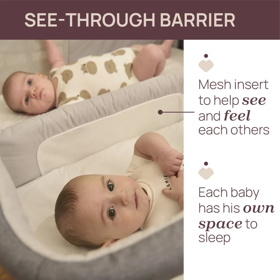 Chicco Next2Me Twins Co-sleeper - Grijs - afbeelding 3 van 6