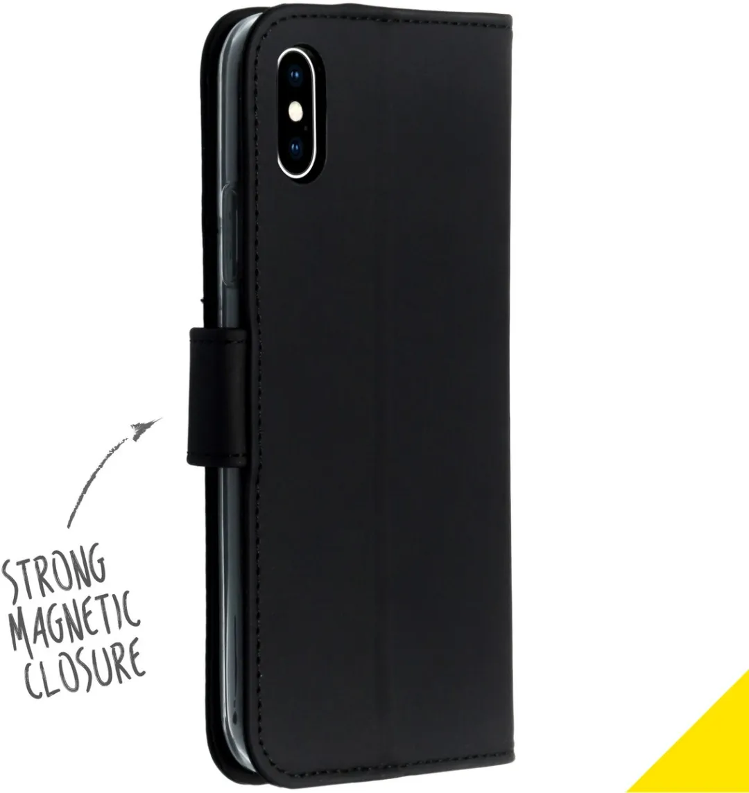 Accezz Hoesje iPhone Xs - Wallet Softcase - 3 Pasjes - Zwart