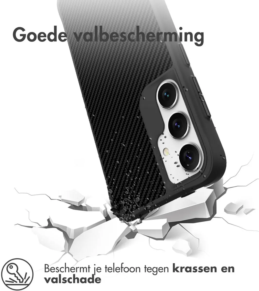 Imoshion Hybrid Carbon Hoesje Samsung Galaxy S24 - Zwart