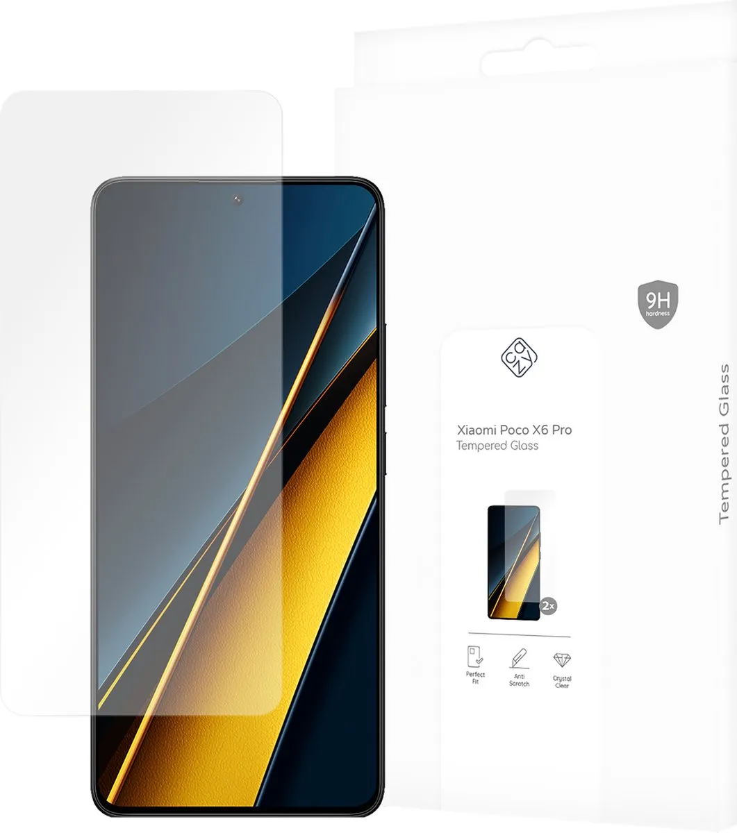 Just in Case Cazy Screenprotector Xiaomi Poco X6 Pro - 2 Stuks - afbeelding 6 van 6
