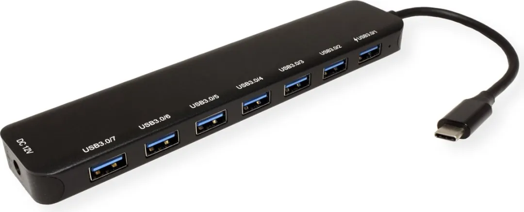 Value USB 3.2 Gen 1 Hub 7 Poorten - Zwart - afbeelding 6 van 6