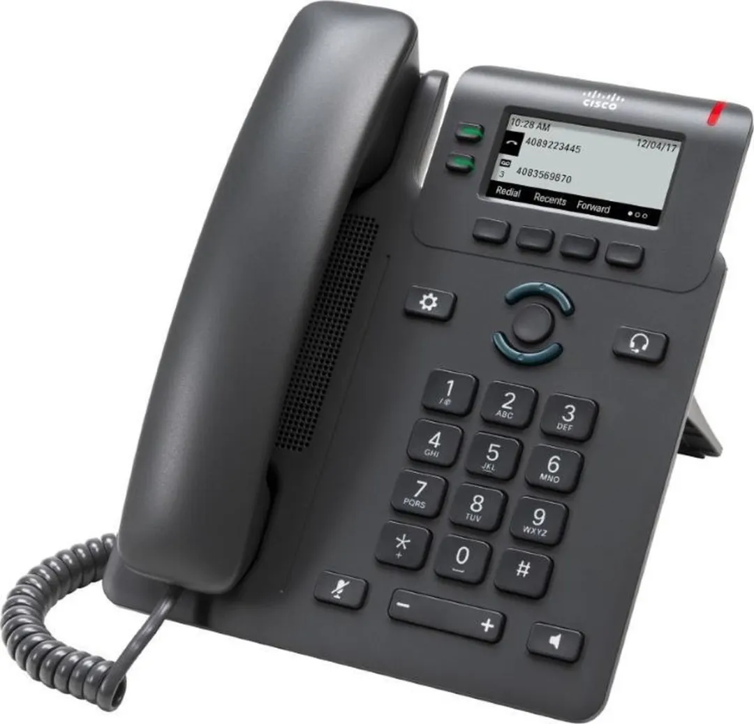 Cisco 6821 IP Telefoon - 2 Regels - 2.5" Scherm - Zwart - afbeelding 2 van 3