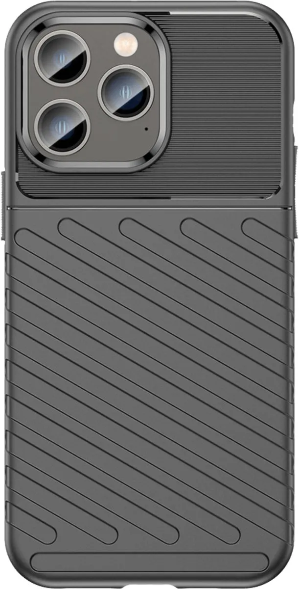 Just in Case Cazy iPhone 14 Pro Siliconen Hoesje - Zwart - afbeelding 6 van 6