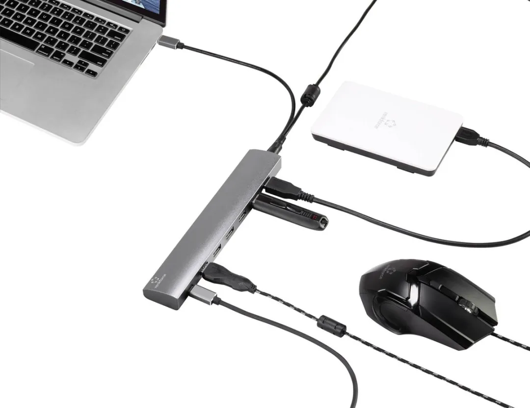 Renkforce RF-3374946 USB-Hub 7 Poorten - USB 3.2 Gen1 5Gbps - Zilver