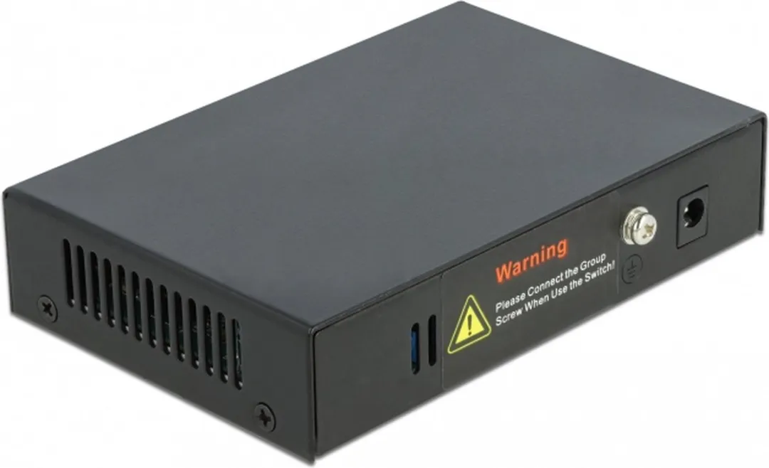 Delock Gigabit Ethernet Switch 4 PoE Poorten - 60W - Zwart