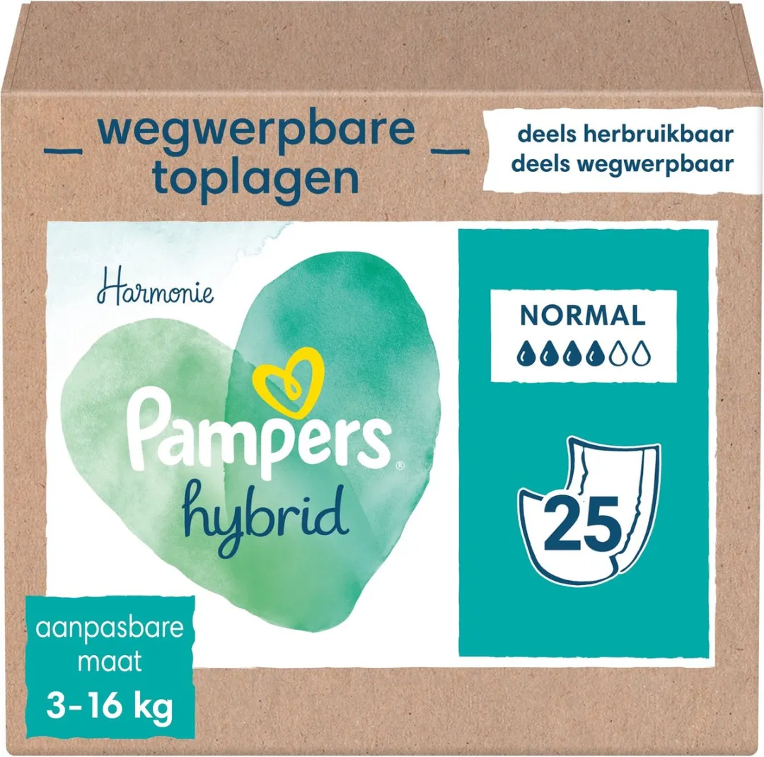 Pampers Harmonie Hybrid Luier - One Size - 25 Stuks