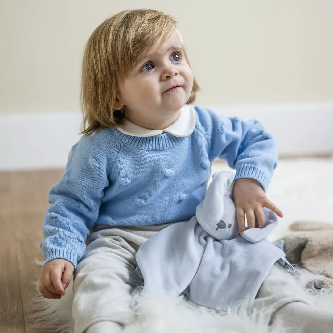 Nattou Lapidou Knuffeldoekje Konijn 27cm - Pastelblauw