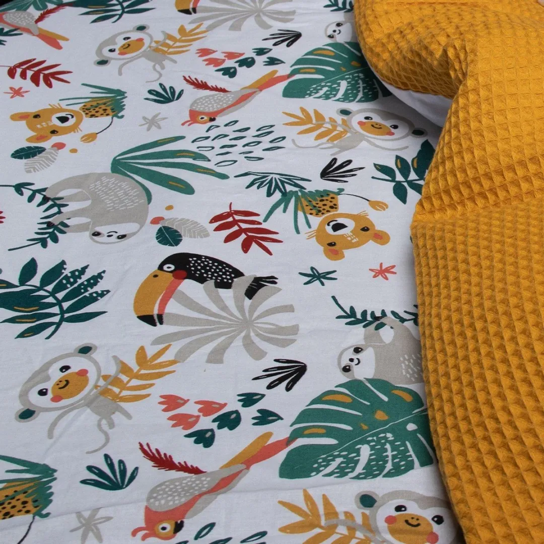 BINK Bedding Zoë Hoeslaken Ledikant 60x120cm - Jungleprint
