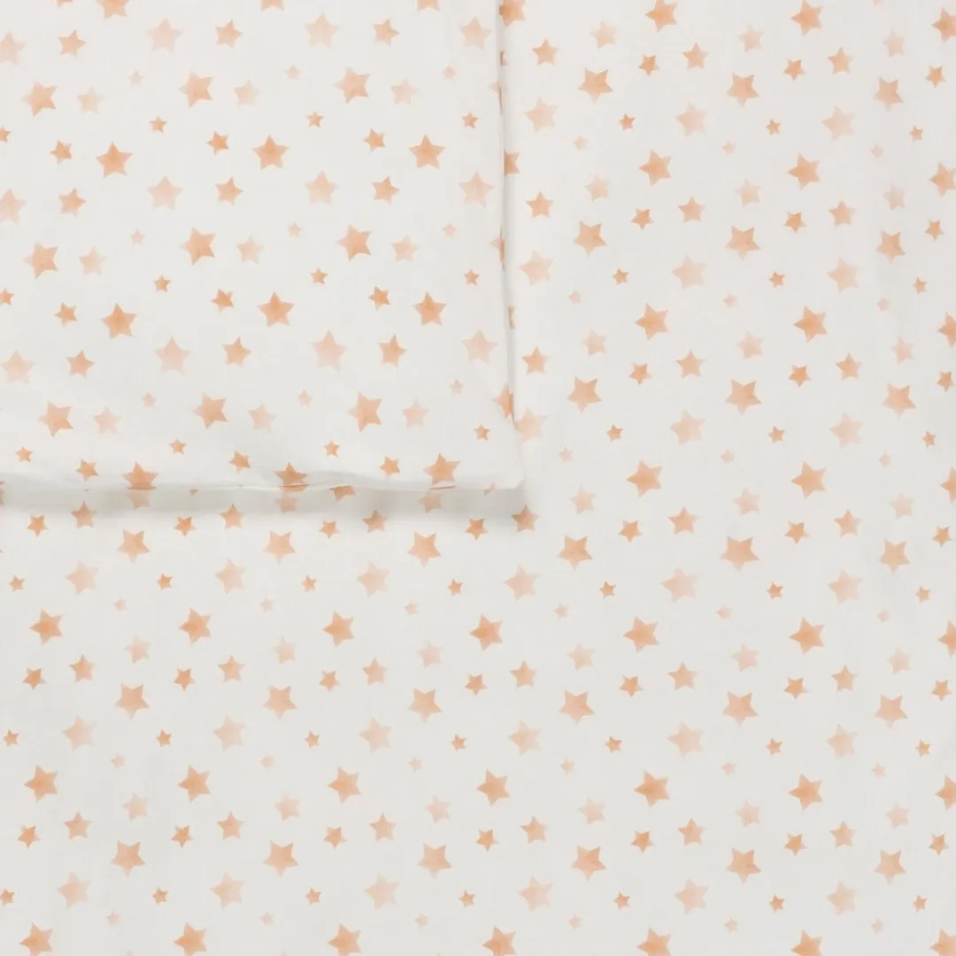 BINK Bedding Dekbedovertrek Sterre 135x100cm - Oranje/Terra/Ecru