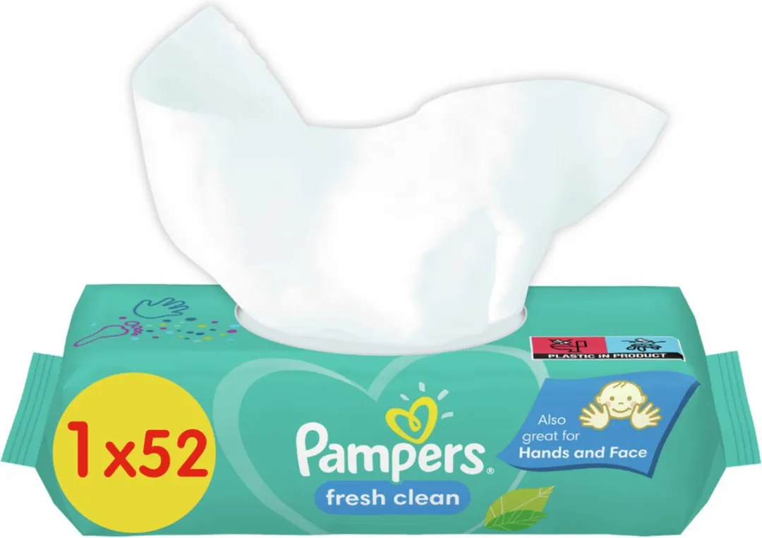 Pampers Fresh Clean Billendoekjes 52 Stuks